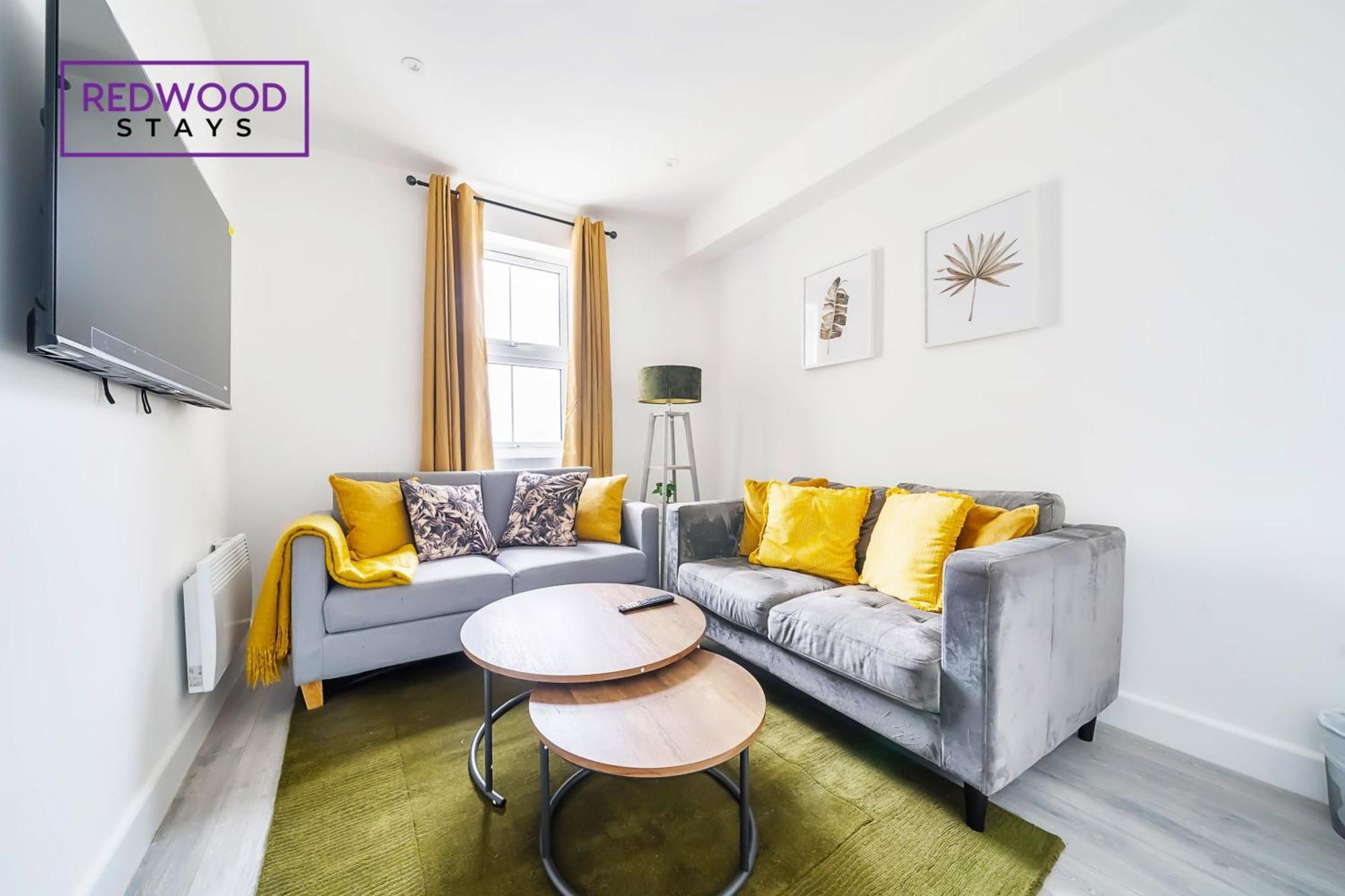 Brand New, 2 Bed 1 Bath, Modern Town Center Apartment, Free Wifi & Netflix By Redwood Stays Aldershot Luaran gambar