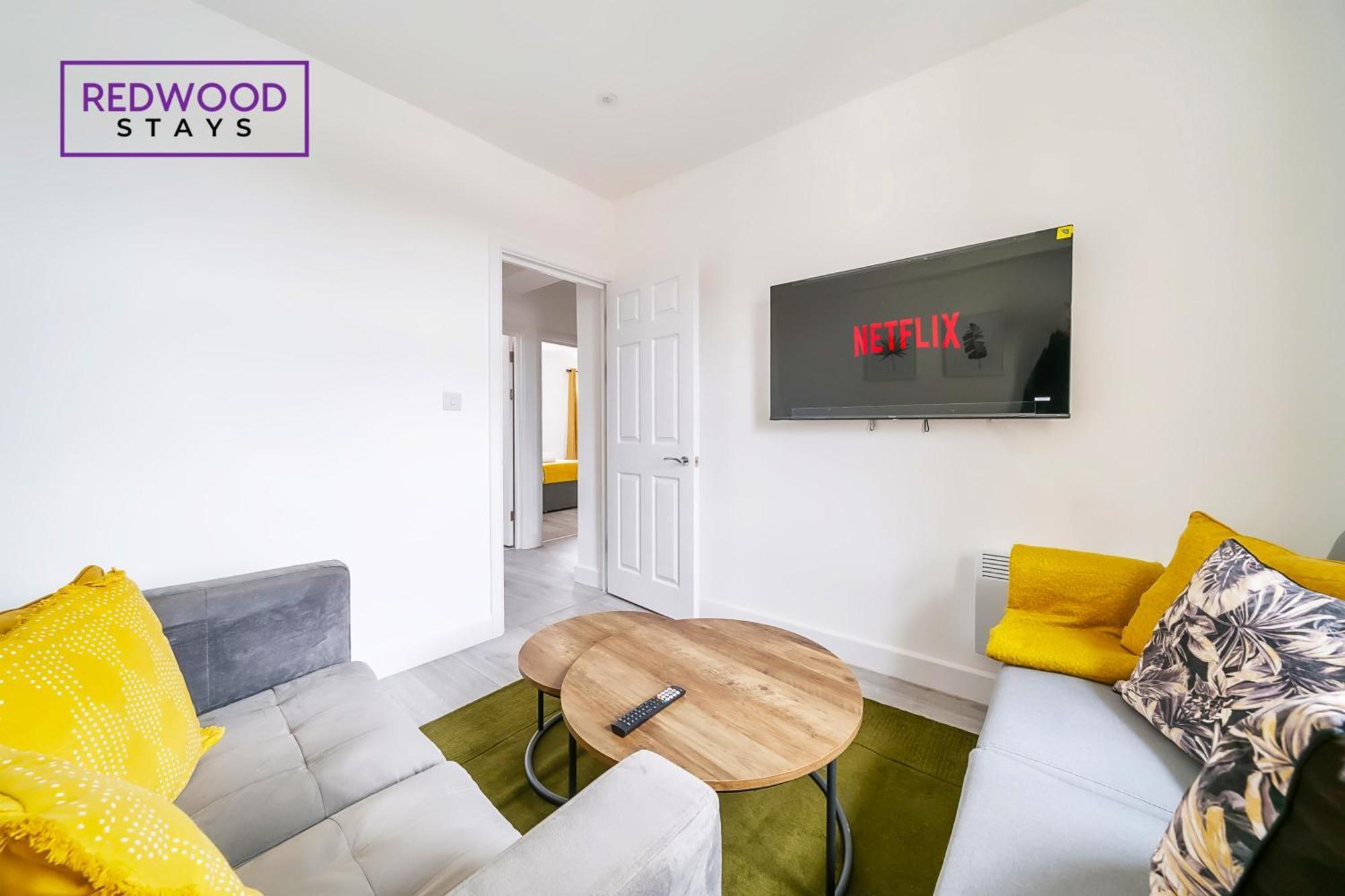 Brand New, 2 Bed 1 Bath, Modern Town Center Apartment, Free Wifi & Netflix By Redwood Stays Aldershot Luaran gambar