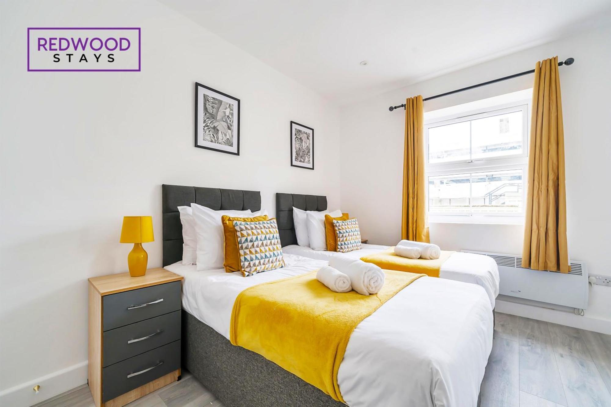 Brand New, 2 Bed 1 Bath, Modern Town Center Apartment, Free Wifi & Netflix By Redwood Stays Aldershot Luaran gambar